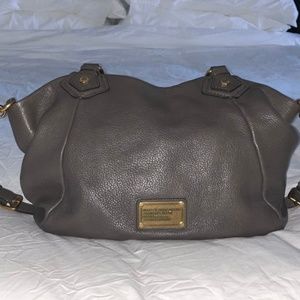 Marc Jacobs Gray Pebbled Leather Handbag